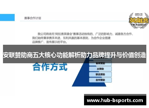 安联赞助商五大核心功能解析助力品牌提升与价值创造